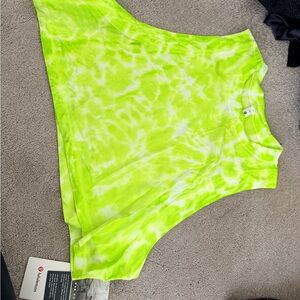 lululemon athletica Neon Lime Tie-Dye Muscle Tank